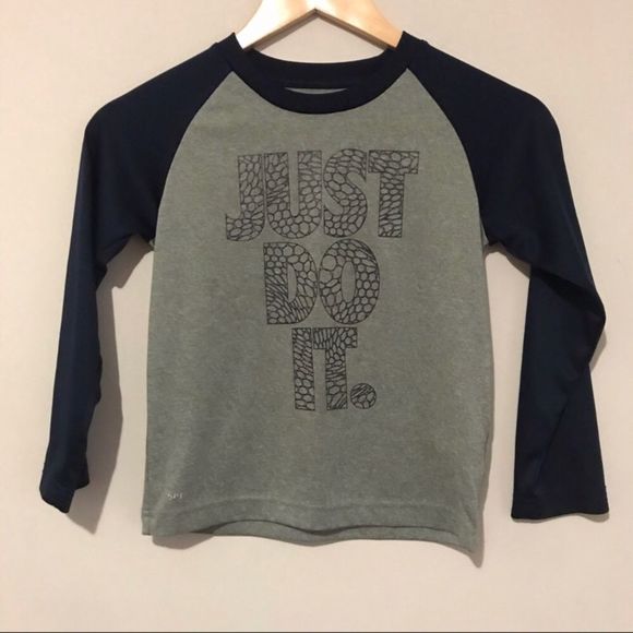Nike Other - NIKE | “Just Do It” blue/grey boys shirt size 7